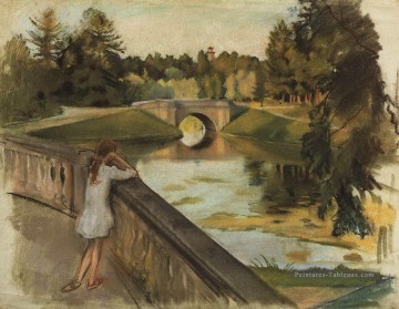 le pont à gatchina karpin étang 1923 russe Peinture à l'huile